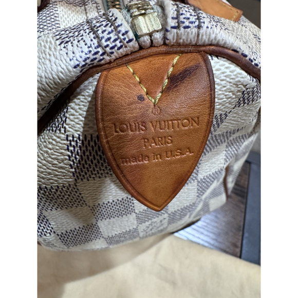 Louis Vuitton Speedy 25 Damier Azur Satchel, Lock, Dust Bag - Picture 10 of 16